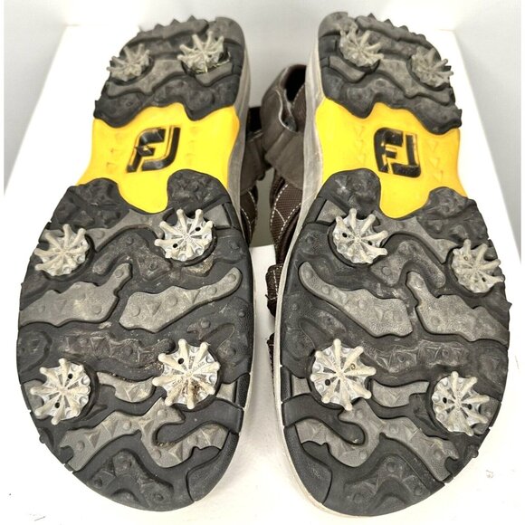 FJ Footjoy Mens Golf Sandals Greenjoy 45697 Soft Spike Adjustable Brown Size 12M - Picture 8 of 9